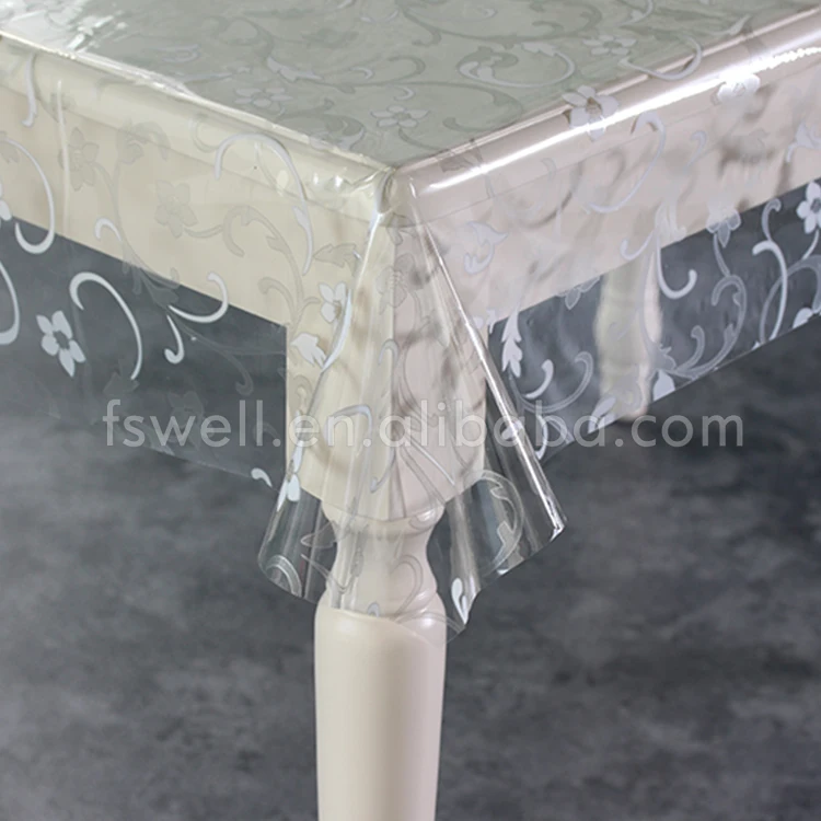 Plastique Transparent Imperméable Table Protector PVC Nappe Couverture Vinyle nappes