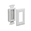 Recessed Low Voltage Cable through Brush Wall Plate,Yomyrayhu,Easy to Mount Outlet,Cable Management Pass Through Wall Plate,
