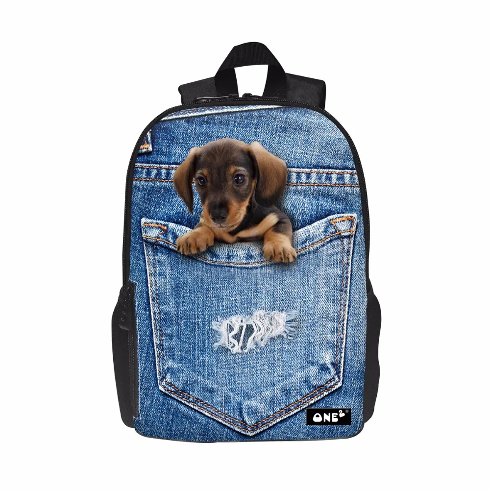 

ONE2 custom cut dog animal small zoo backpack pack kids backpack