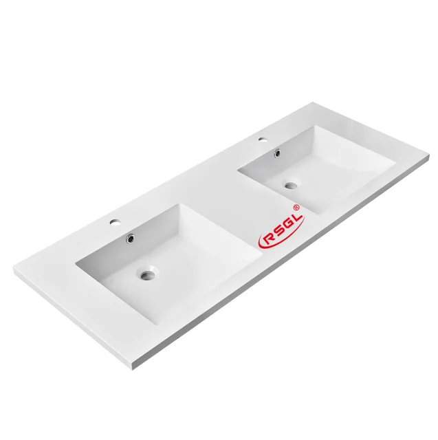 Double Sinks Anity Bathroom Wide Side Semi Counter Basin Kitchen Double Sinks Anity Bathroom Wide Side