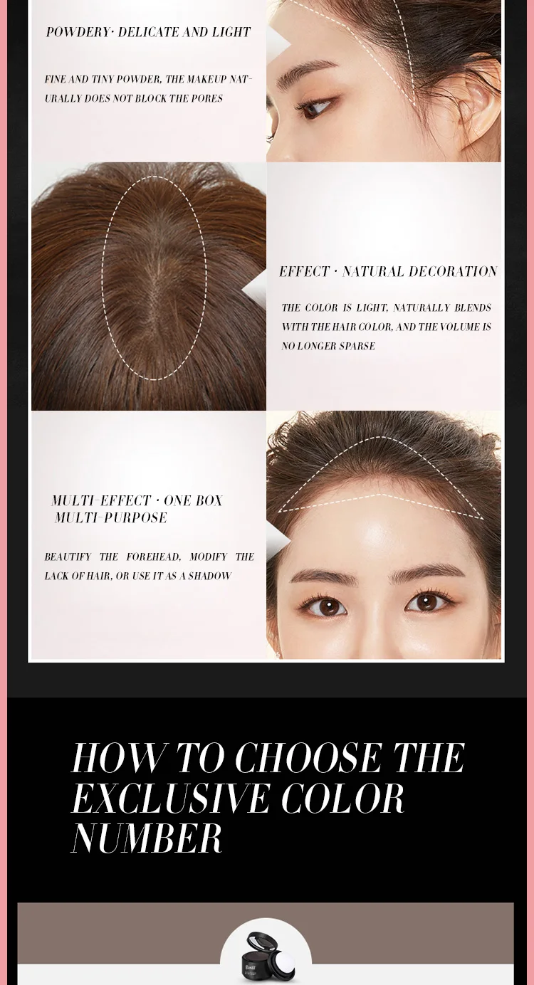 Low Moq Mutil Colors Root Cover Retouch Up Hair Loss Concealer Filller  Shadow Powder - Buy Hair Shadow,Hair Filler Powder,Hair Loss Concealer  Powder Product on Alibaba.com