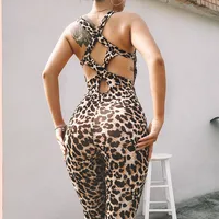 

Free Shipping New design Leopard Women Yoga Clothes Exercise One Piece Vest Tops Jumpsuit Gym Fitness Sportswear