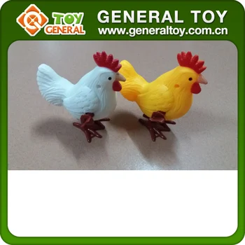 small plastic toy chickens