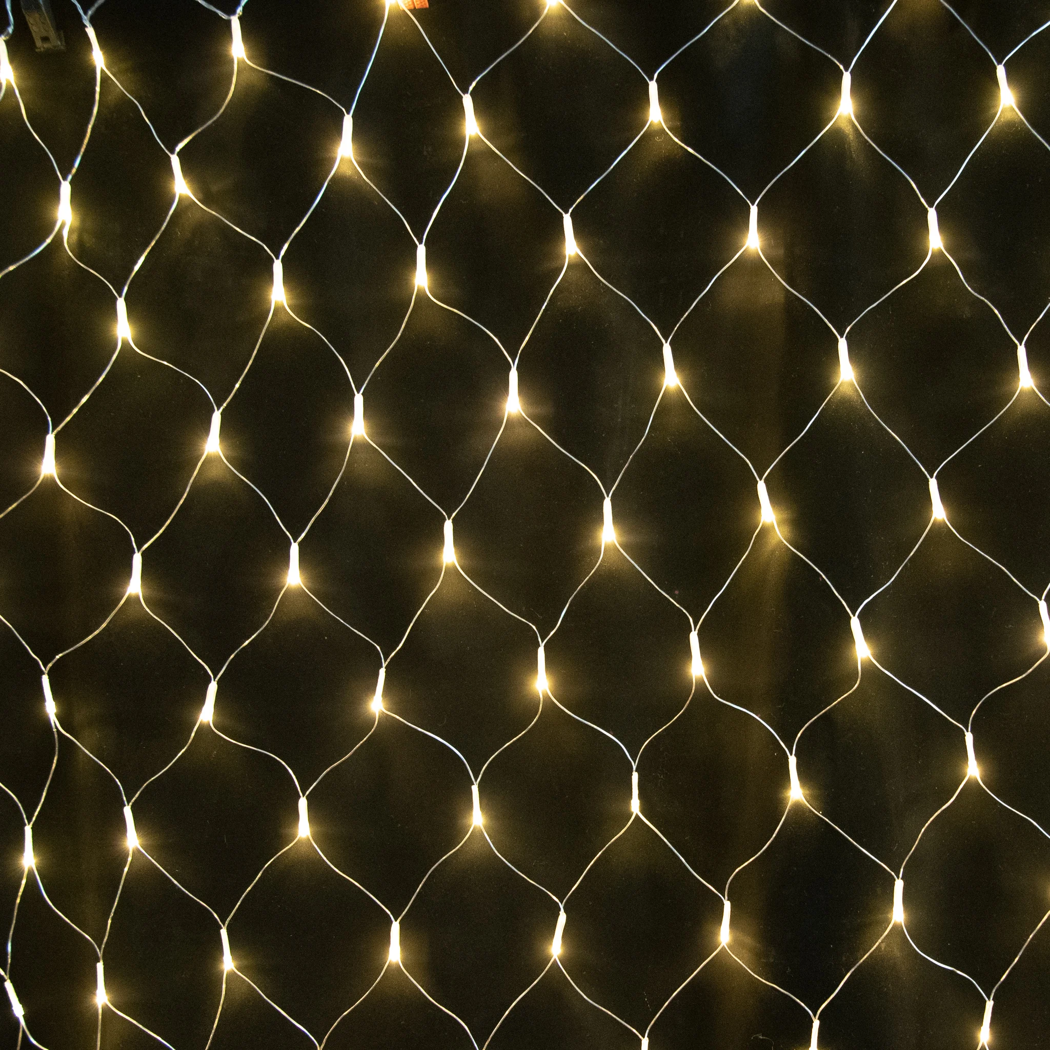 LED Net Mesh Fairy String Decorative Lights 200 LEDs 9.8ft x 6.6ft Tree-wrap Warm White Lights for Christmas Outdoor