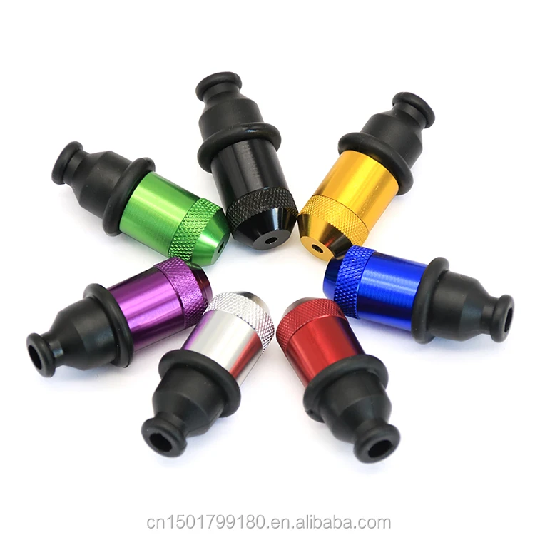 

Metal Aluminum Mini Snuff Bottle Tobacco Smoking Pipe With Rubber Mouthpiece EKJ P026, Red/green/gold/black/silver/blue/purple