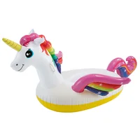 

INTEX hot selling 57561 inflatable unicorn ride-on beach toy pvc top quality pool floats