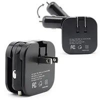

New 2 In 1 Dual USB Wall Car Travel and Home Combo Fast Charger