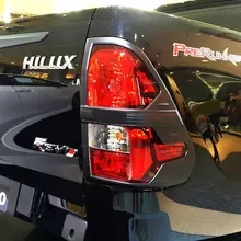 2016 for toyota hilux revo accessories ABS black tail light cover molding trim for toyota hilux revo 2015 2016+ hilux lamp hood