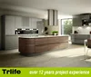 latest wooden furniture designs round corner kitchen cabinets door with pvc membrane