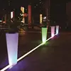 Customized modern flower pot with resin led decoration planter pot hotel garden shopping mall