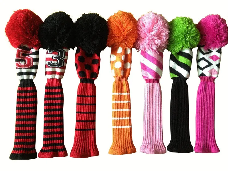 2017 Custom Golf Driver Headcovers Knitted Golf Club Headcovers Buy