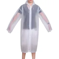 

Portable Clear Peva Plastic Adults Raincoat with Hoods and Sleeves