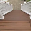 Mexytech double color co-extrusion coffee brown grey color wpc decking