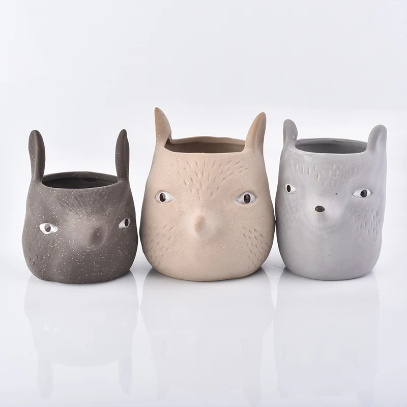Animal-shape ceramic votive candle jars customized candle holders home decor wholesale