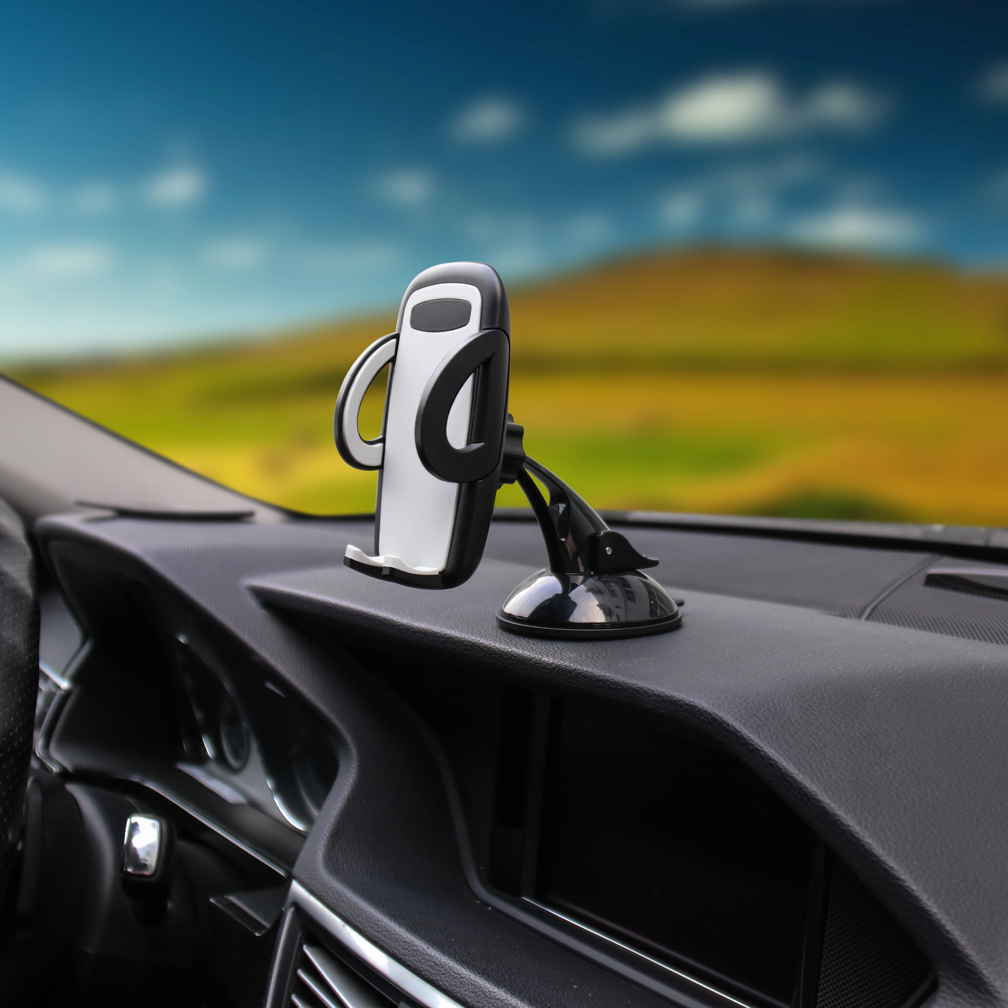 

Car Dashboard Phone Holder With Sticky Strong Suction Cup Cell Phone Holder For Car Compatible All Brand Mobile Phone