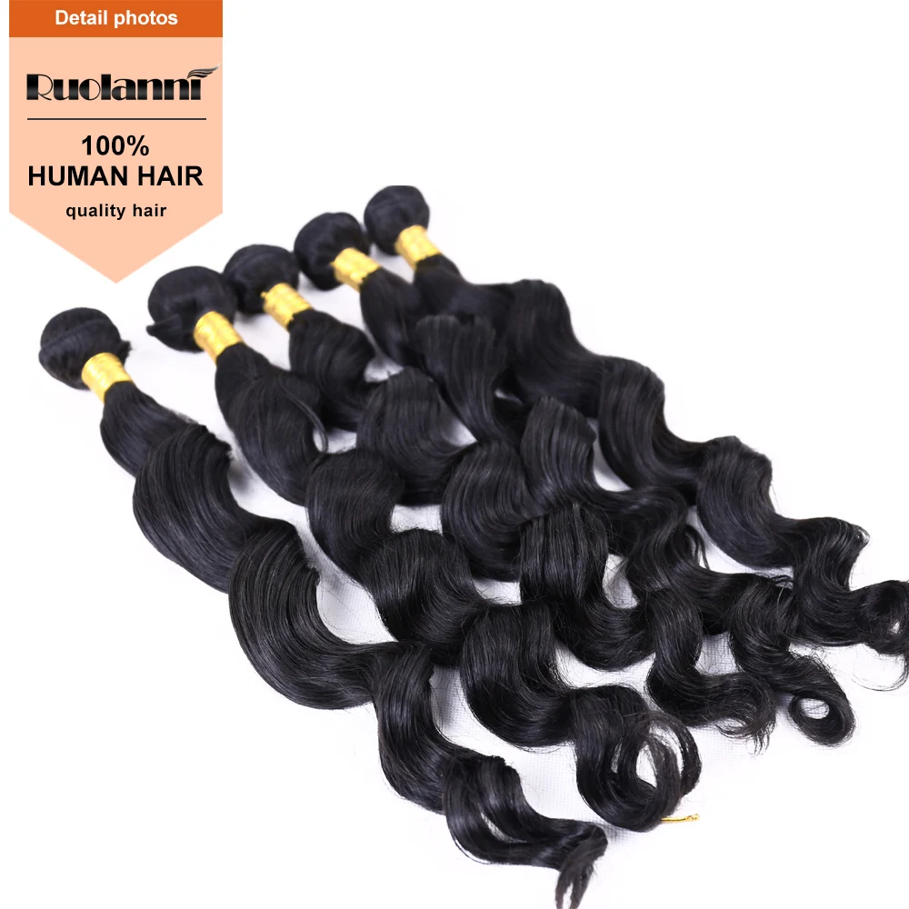 

Unprocessed loose wave brazilian hair, hair extension human