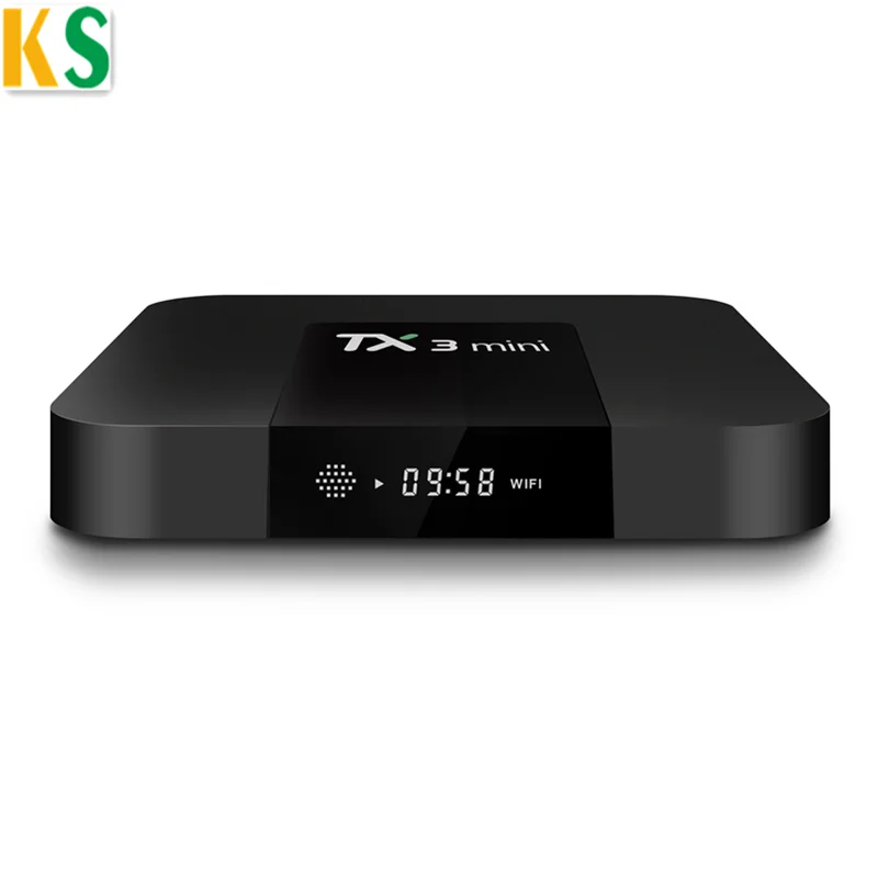 

2017 Hot 2.4G Wifi BT Voice Control Tv Box Install Free Play Store App 1g 8g / 2g 16g Android 7.1 Tv Box TX3 mini