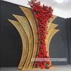 LG20190313-3 gold color Spread wings wedding backdrop screen for wedding stage display metal stand decoration