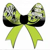 Glitter Plastic Ribbon Hair Dance Sublimated Rhinestone Bow Wholesale Cheerleading Bows