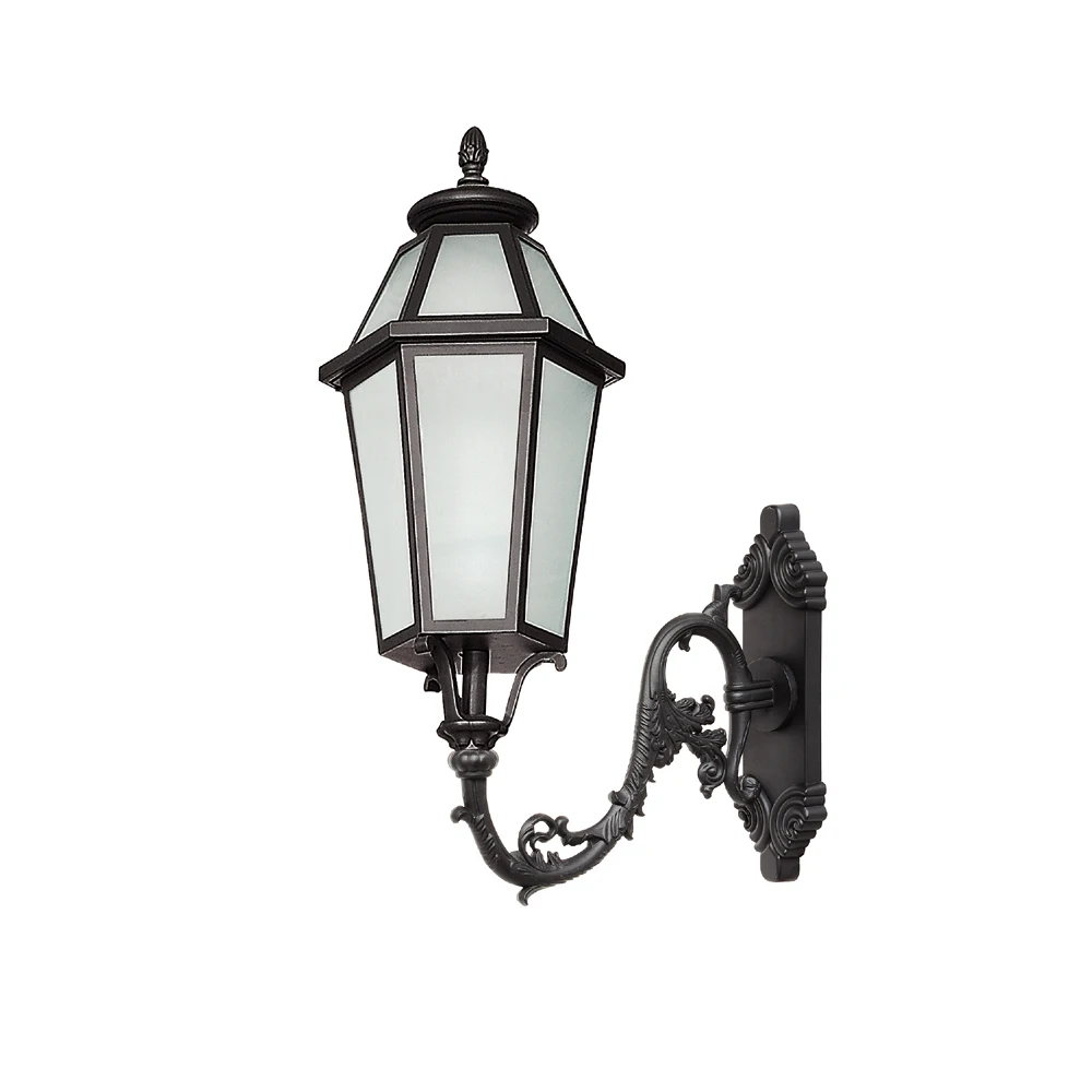 Endon Brighton Half Lantern Outdoor Porch Wall Light Ip55 Led Matt Black Frosted Rht 13319