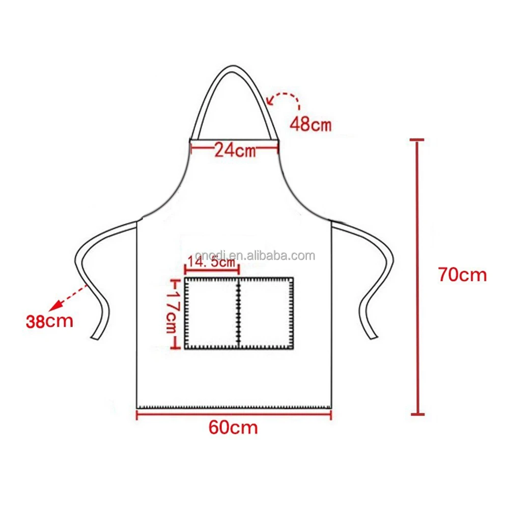 
OEM chef cooking black grilling apron bib kitchen apron bbq with customized logo with 2 pocket 