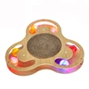 Wholesale Custom New Design Cat Scratcher Cardboard with lighting ball Interactive Cat Scratching Toy