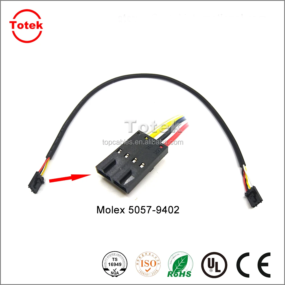 Custom Wire Harness With Molex 5057-9402 4 Way Connector - Buy Molex 5057-9402 Product on Alibaba.com