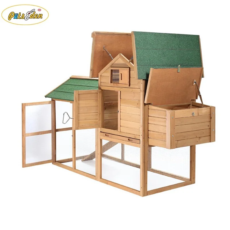 New Design Wooden Chicken Coop Flat Pack Chicken House With Outdoor Run