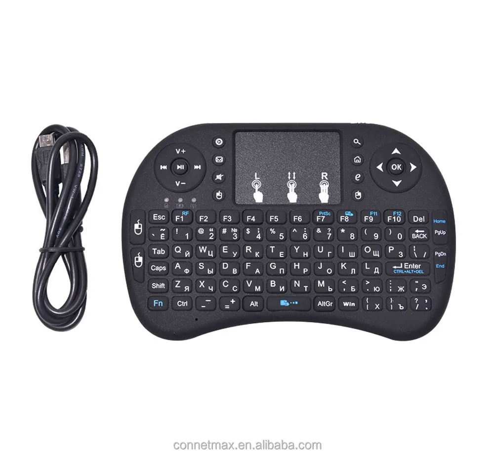 

Mini i8 Wireless Keyboard Wireless 2.4G Gaming Keyboard English Version with TouchPad Mouse For Android TV Box Notebook Tablet, Black;white