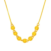 

44493 xuping latest design fashion jewellery, 24K dubai gold plated jewelry necklace, fashion women bead jewelry