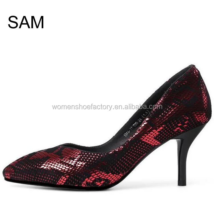 Red and discount black snakeskin heels