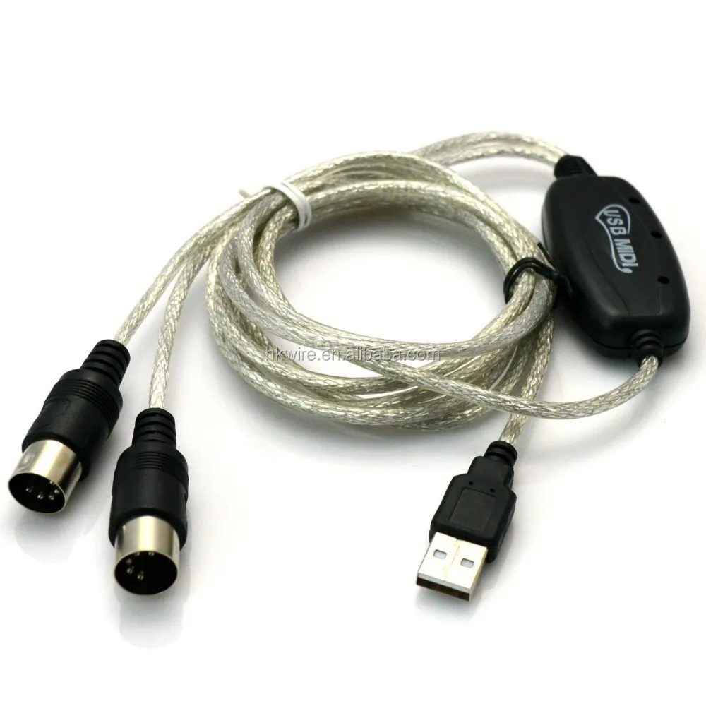 Usb enlace de entrada y salida midi musica audio cable 5 pin din