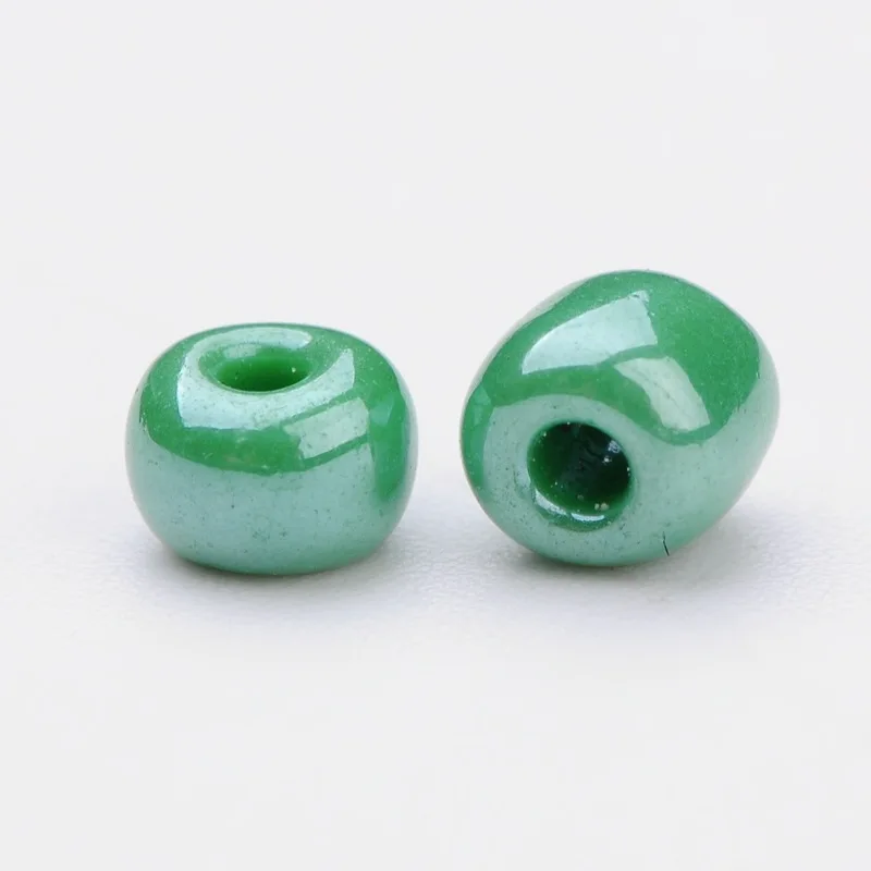 

PandaHall 6/0 Green Glass Seed Beads Tiny Round Wholesale Beads