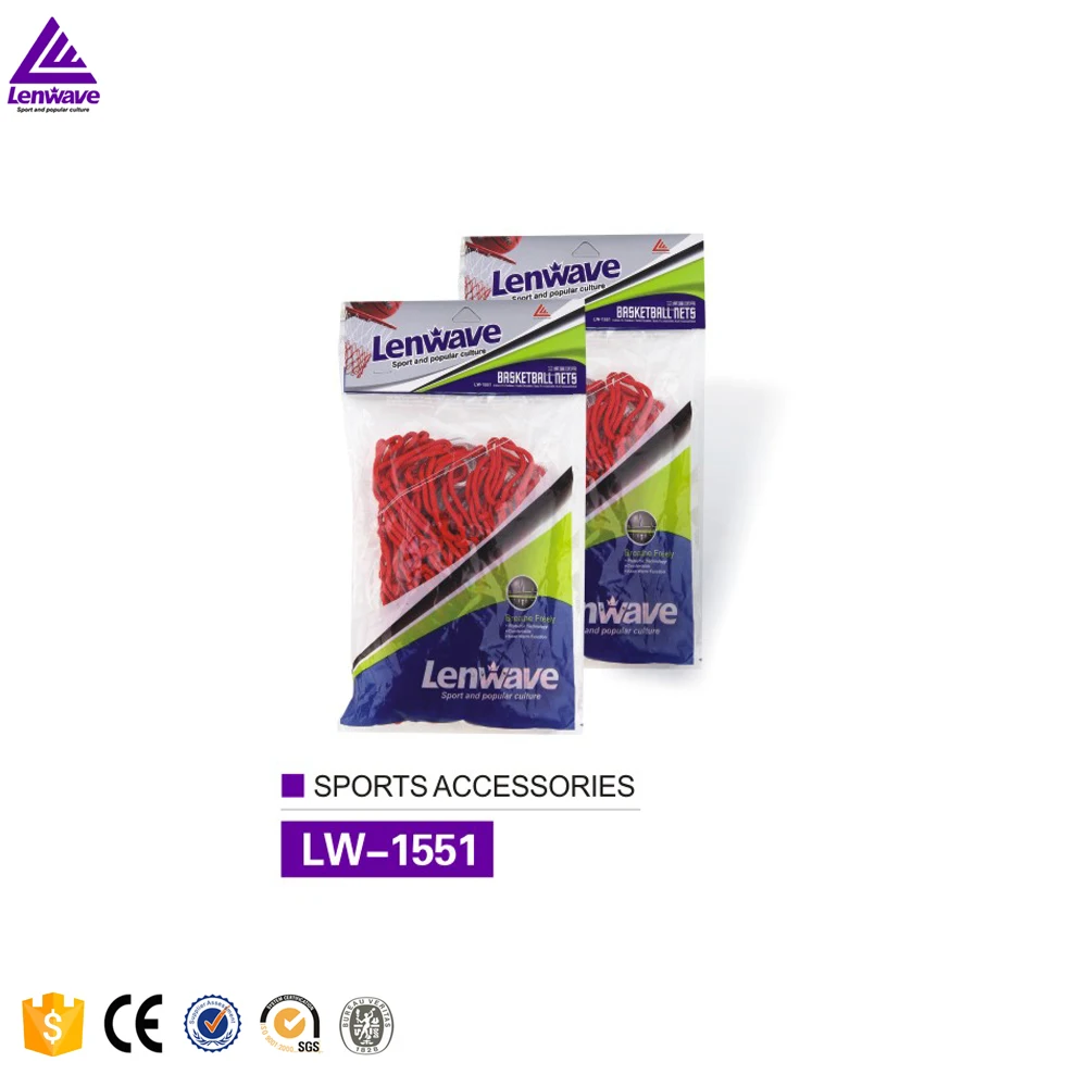 

Wholesale good quality fast delivery Lenwave professional basketball net, Red