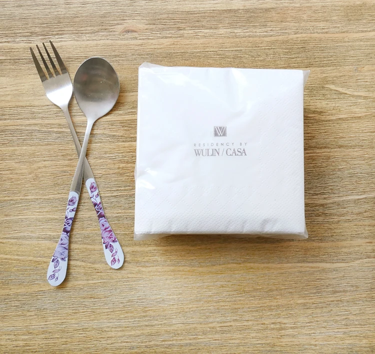 Luxury Standard Size 23x23cm White Banquet Guest Napkin Paper Towel