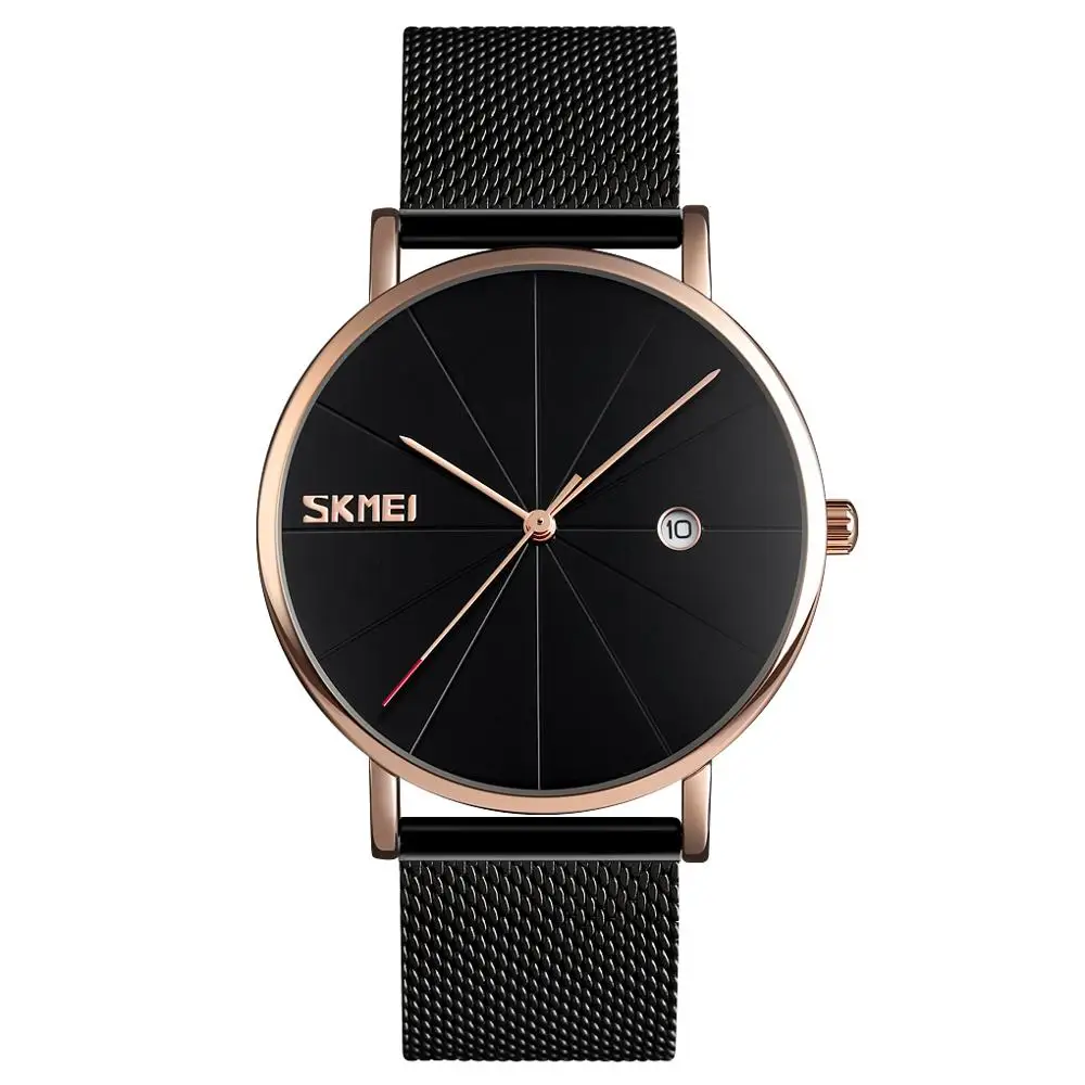

New arrival fashion SKMEI 9183 mens watches high quality wristwatch luxury quartz watch, Silver;black