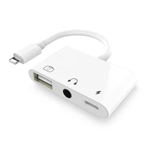 SUNLINE 3 1 Audio Adapter USB OTG 8 Pin Devices