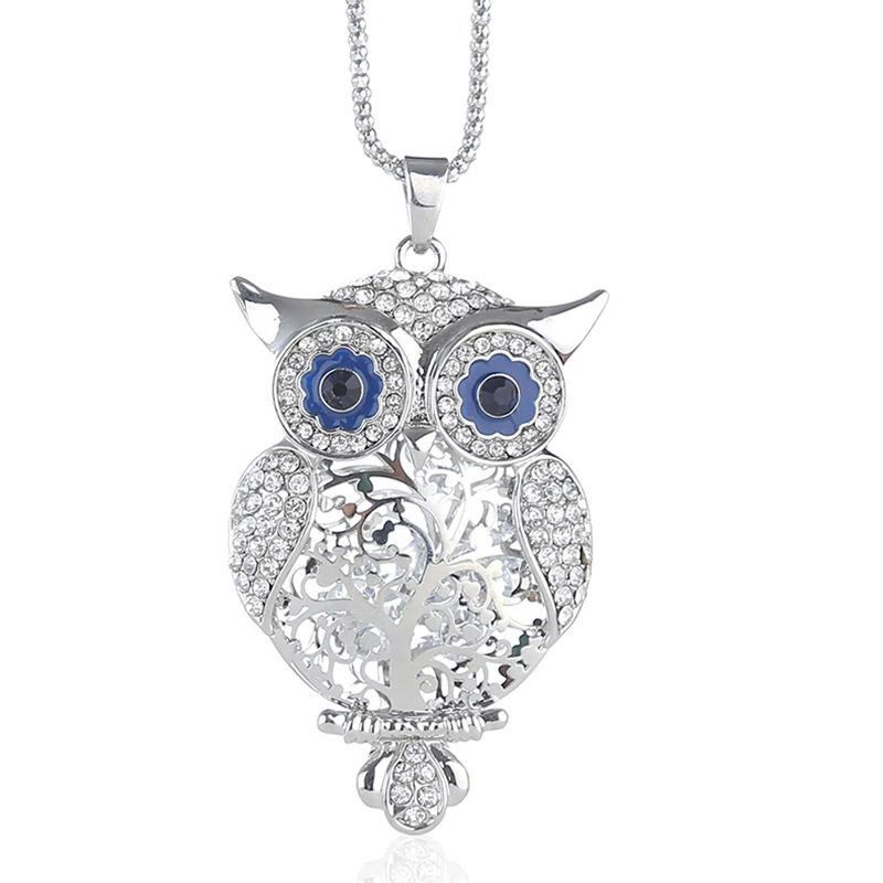 

Wholesale Jewelry aromatherapy diffuser owl locket necklace