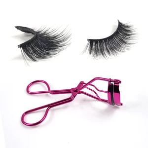 wholesale eyelashes 3d silk false lashes vendor with lash tool eyelash curler beauty tools eyelash curler