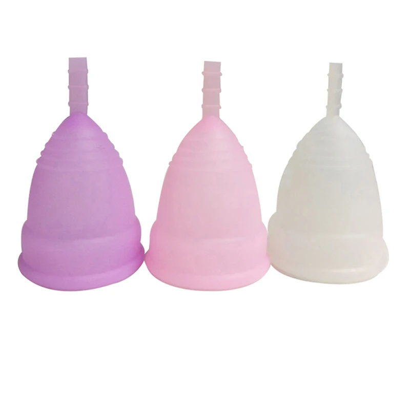 

Wholesale collapsible silicone cup menstrual, Pink,white ,purple