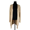 Manufacturer spring style alpaca open front knitted pattern breathable ladies long cardigan with pearl decoration