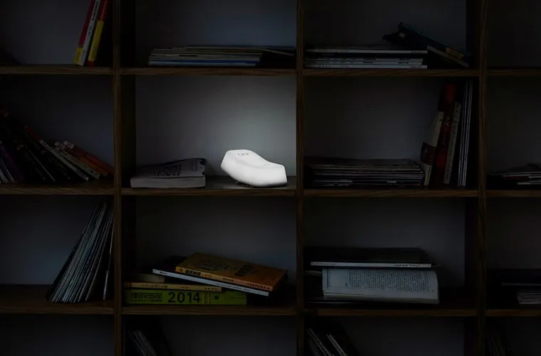 Novel LED baby night light with ON-OFF button shape and gravity sensor