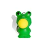 funny rubber custom animal frog popper keychain with ball