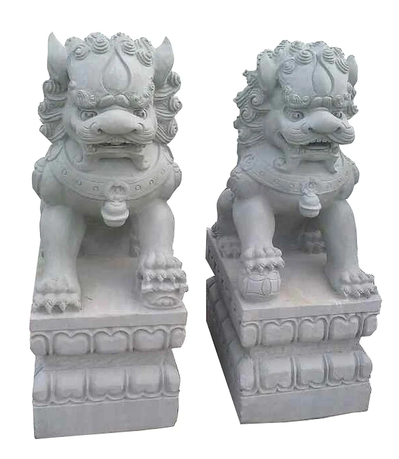 Chinese Hand Carved Sandstone Lion Statue For Sale Customer Size - Buy ...