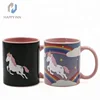 High quality license design magic pink color changing mug