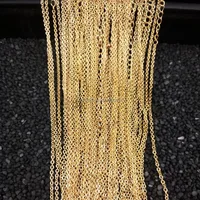 

18K Gold Plated Stainless Steel Chain For Jewelry Making 36+7CM