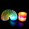 Wholesale creative kids toy plastic magic LED projection rainbow spring