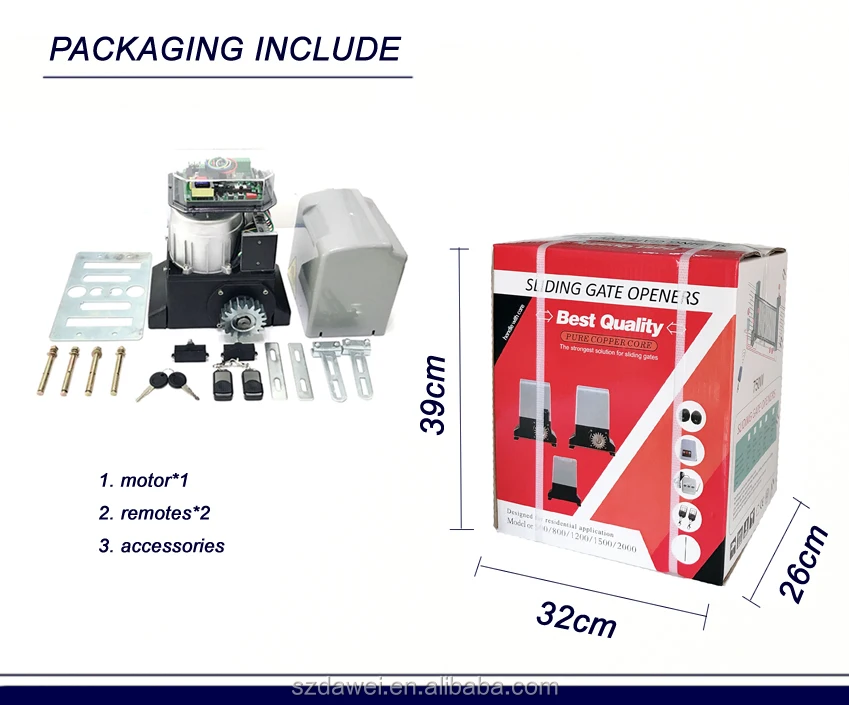 For1500kg Automatic Sliding Gate Motor Gear Drive Automatic Door Opener