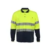 Hi-viz Reflective Safety Vest Hi-Vis Polo T-shit,65% polyester and 35% cotton,high visibility reflective tape