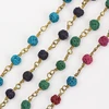 High quality bronze link lava material beads decorative chain